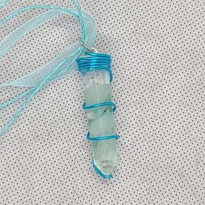 Handcrafted Blue Calcite Crystal Pendant